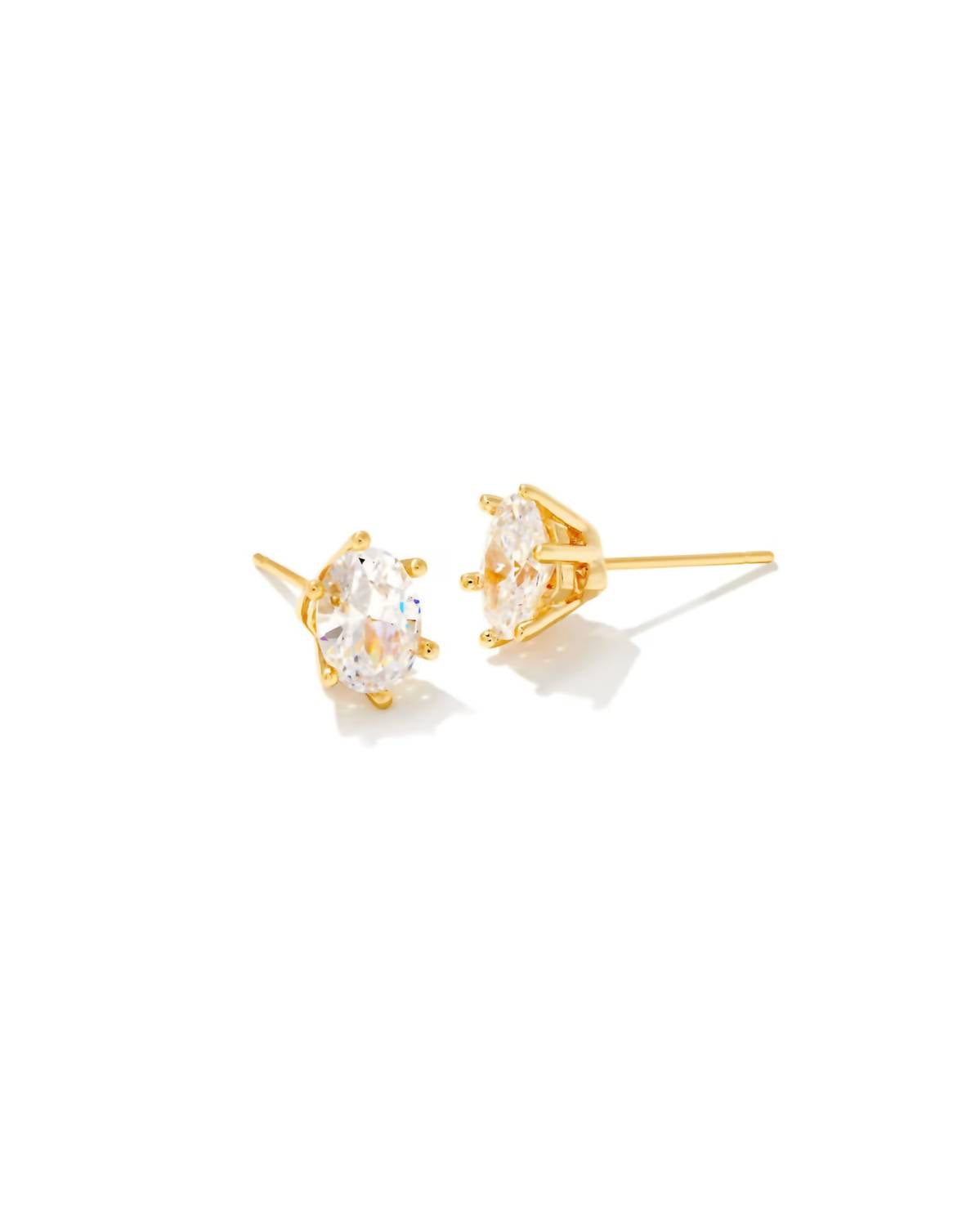 Kendra Scott Women's Cailin Crystal Stud Earrings in gold - women's jewelry
