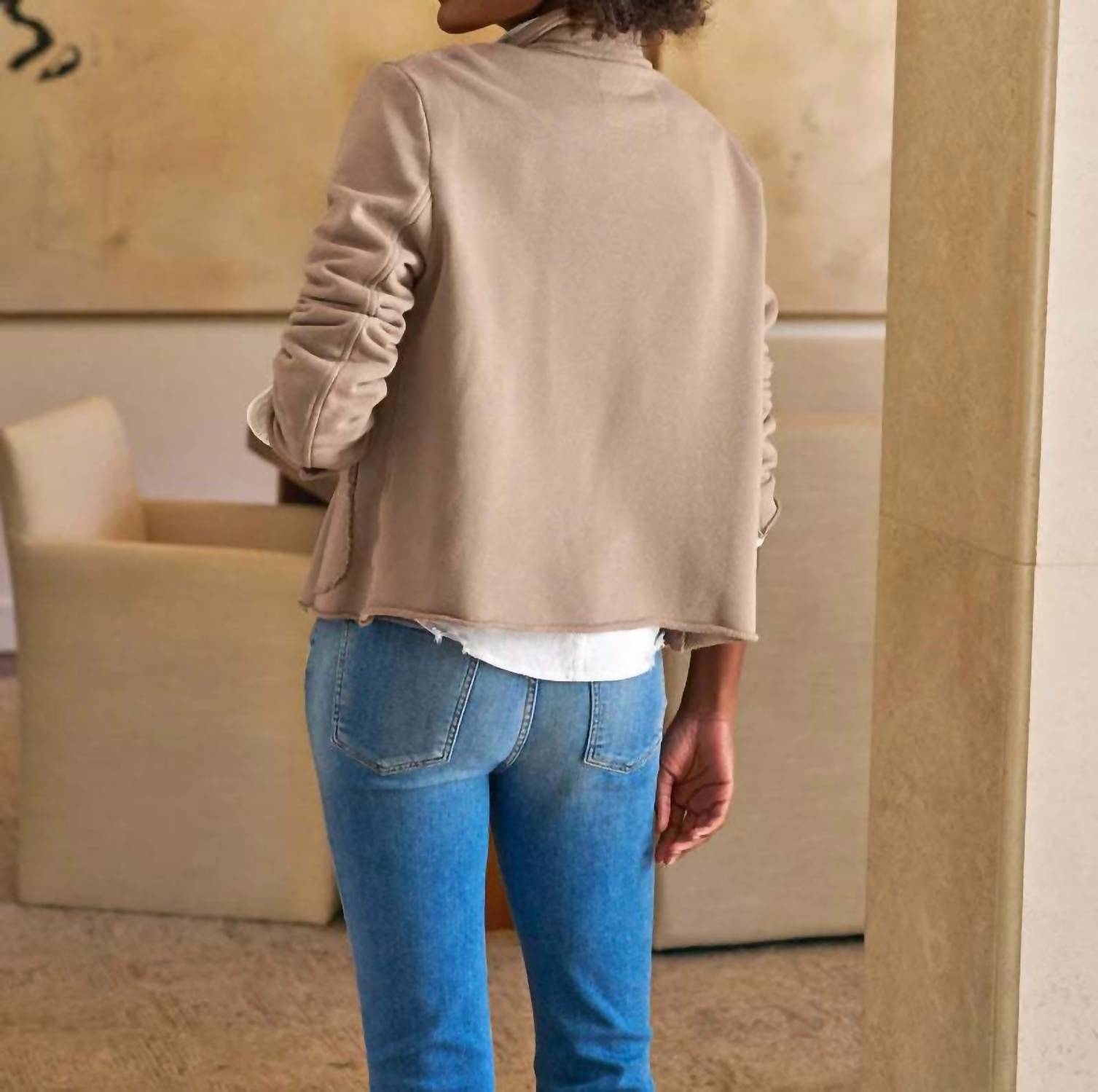 Frank & Eileen - Cropped Sweatshirt Peacoat