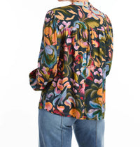 Fdj - V-neck Mixed Media Top