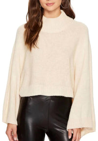 bishop + young Women's Olivia Crop Sweater in white - women's sweater