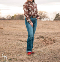 Howdy Hanny - Women's Kalei Vintage Floral Style Pearl Snap Shirt