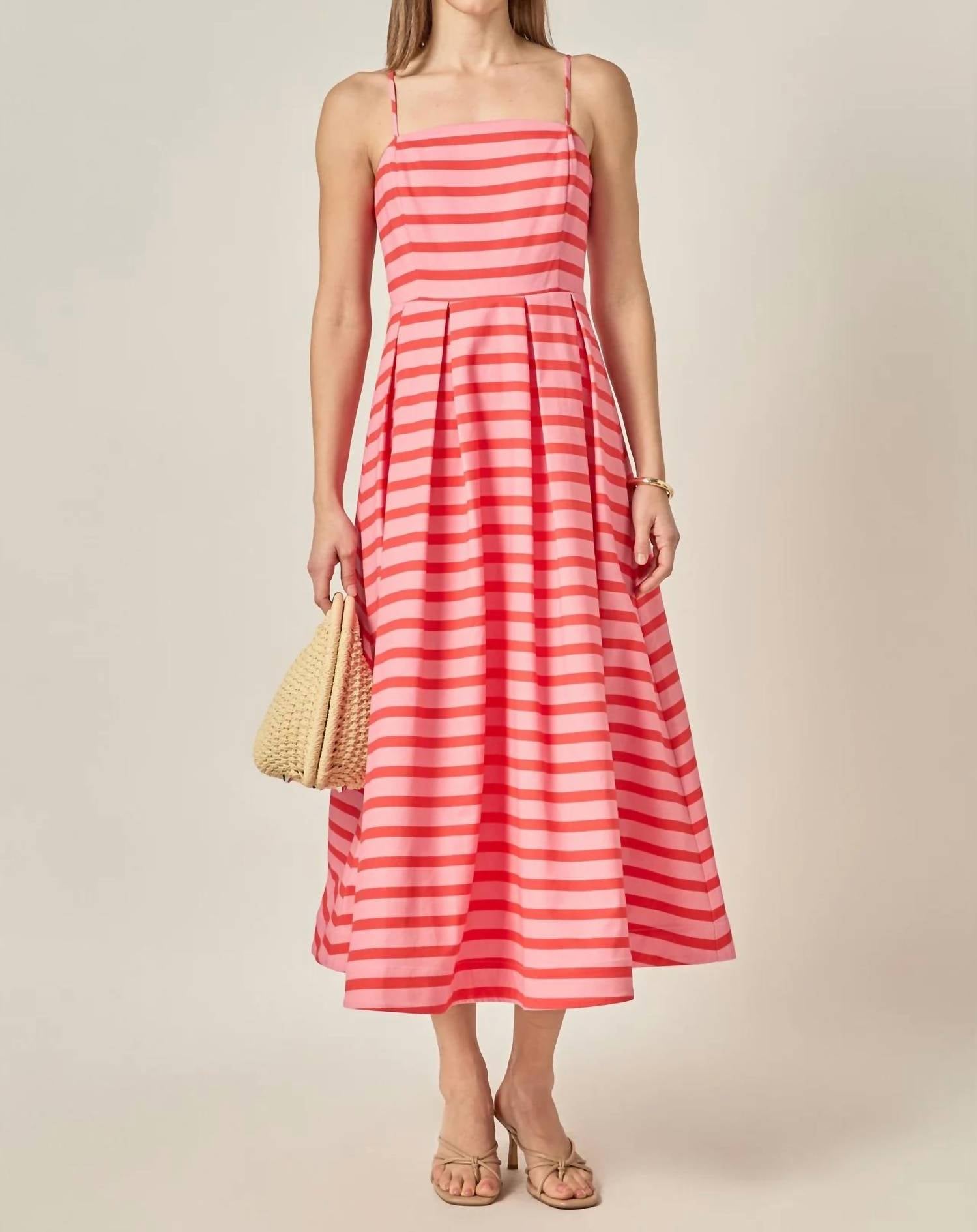 English Factory - Margaret Pleated Midi Dress