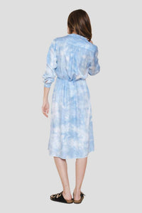 Raquel Allegra Linnfield Dress in blue - women's dress - detail view