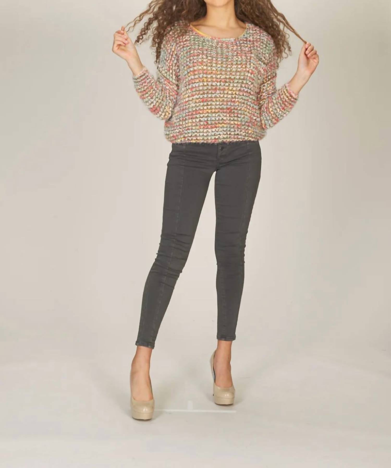 Papillon - Multicolor Fuzzy Sweater