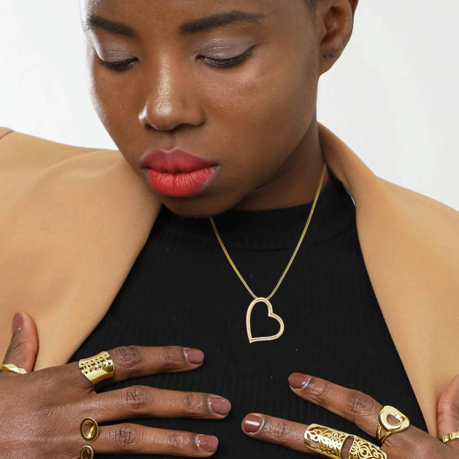 Gold & Honey - Women's Classic Heart Necklace