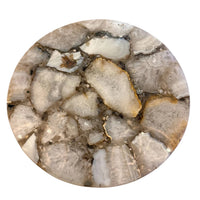 Creative Co-Op - Natural Agate Lazy Susan with Mango Wood Base