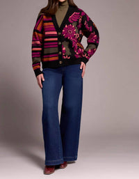 Tribal - Double Knit Combo Print Cardigan