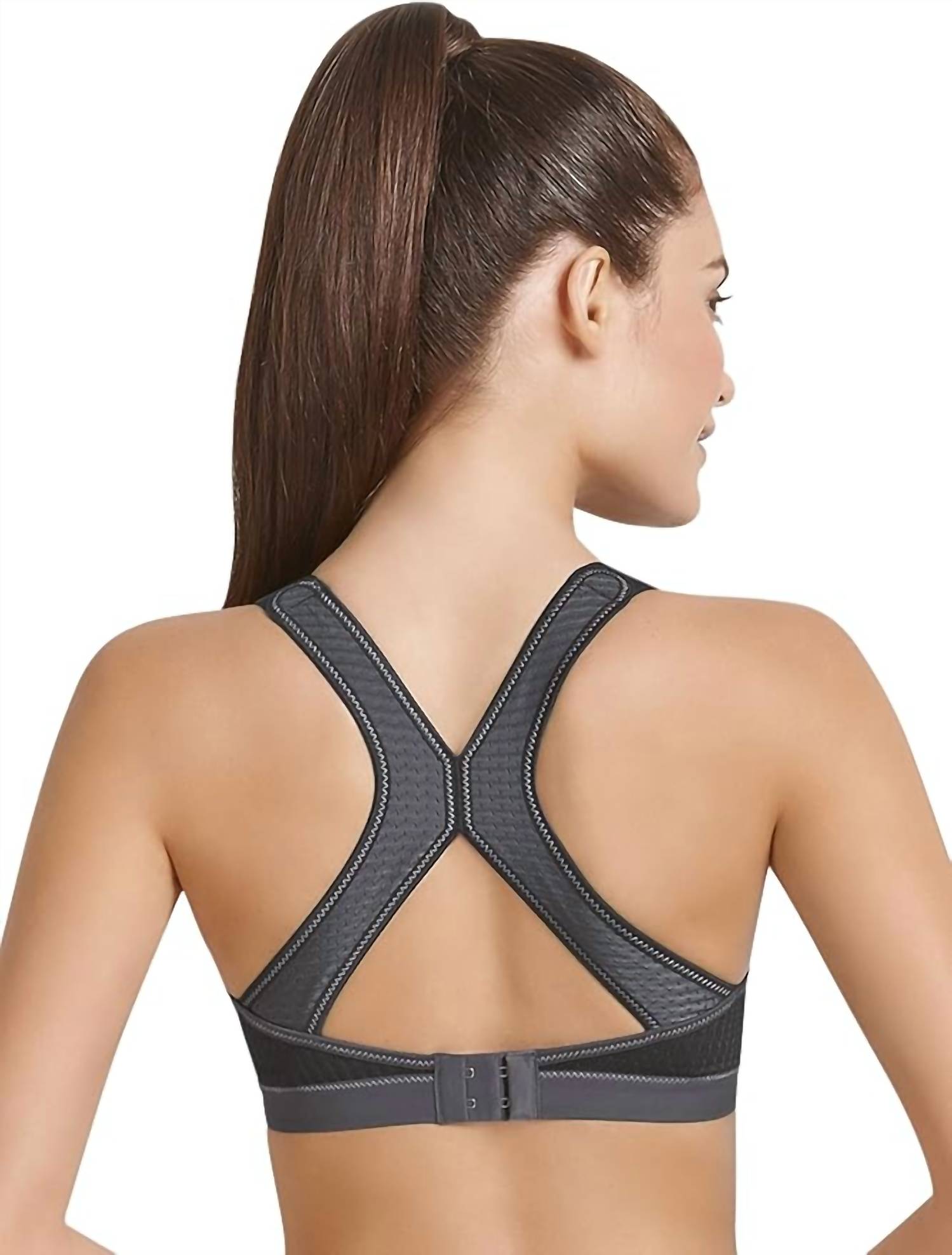Anita Dynamix Star Sports Bra in black anthracite - women's intimate - alternate view
