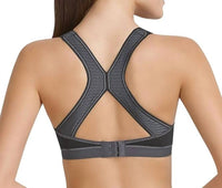 Anita Dynamix Star Sports Bra in black anthracite - women's intimate - detail view