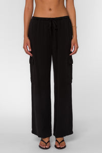Velvet Heart Deja Pull On Elastic Pants in black - women's pants - alternate view