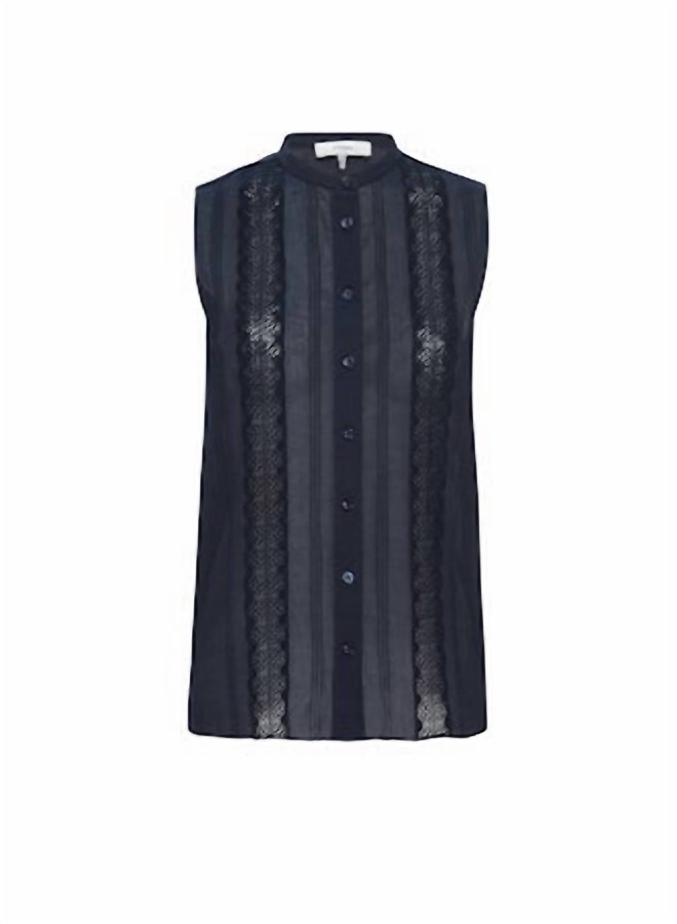 Frame - Lace Trimmed Sleeveless Shirt