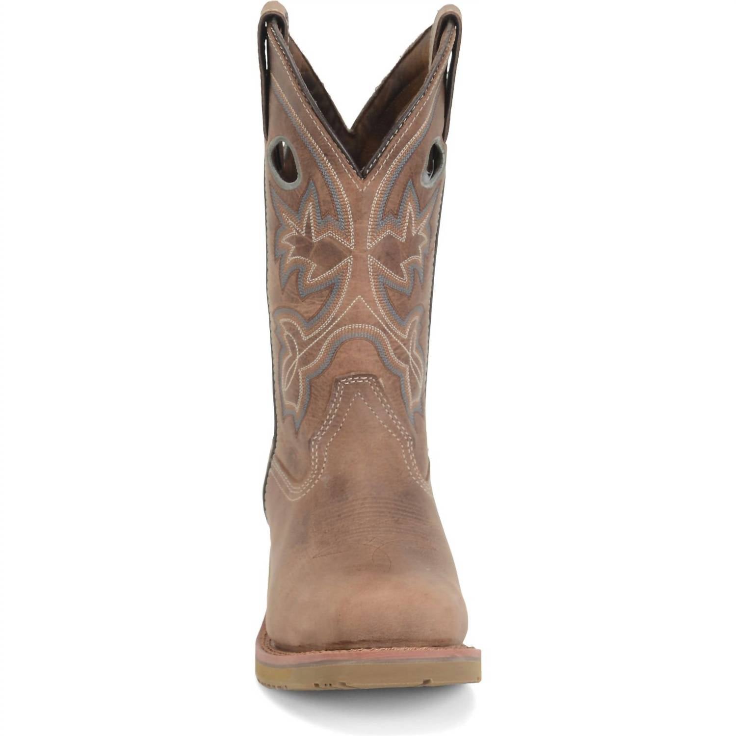 Double-H Boots Men's Steel Toe Roper Western Work Boots in brown - men's boots - view 4