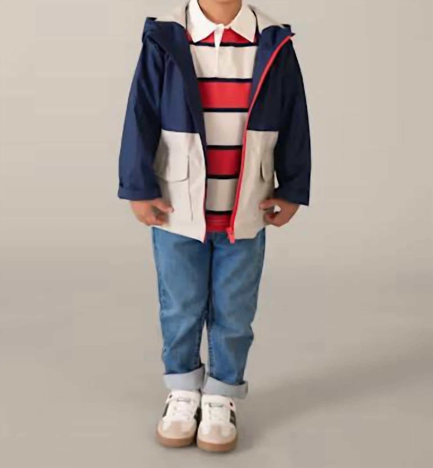 Mayoral - Two Tone Colorblock Raincoat