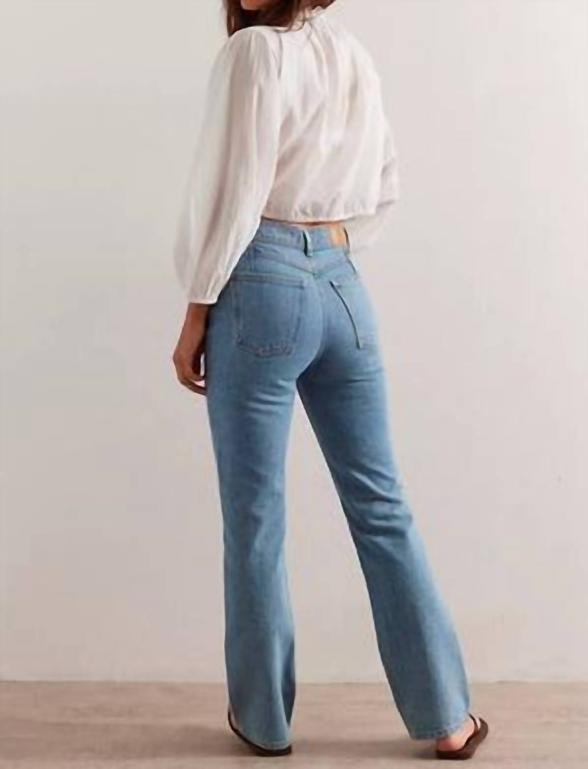 Free People - Xena High Rise Slim Straight Jeans