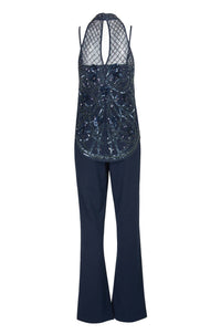 Aidan Mattox - Women's Halter Neck Stretch Crepe Jumpsuit