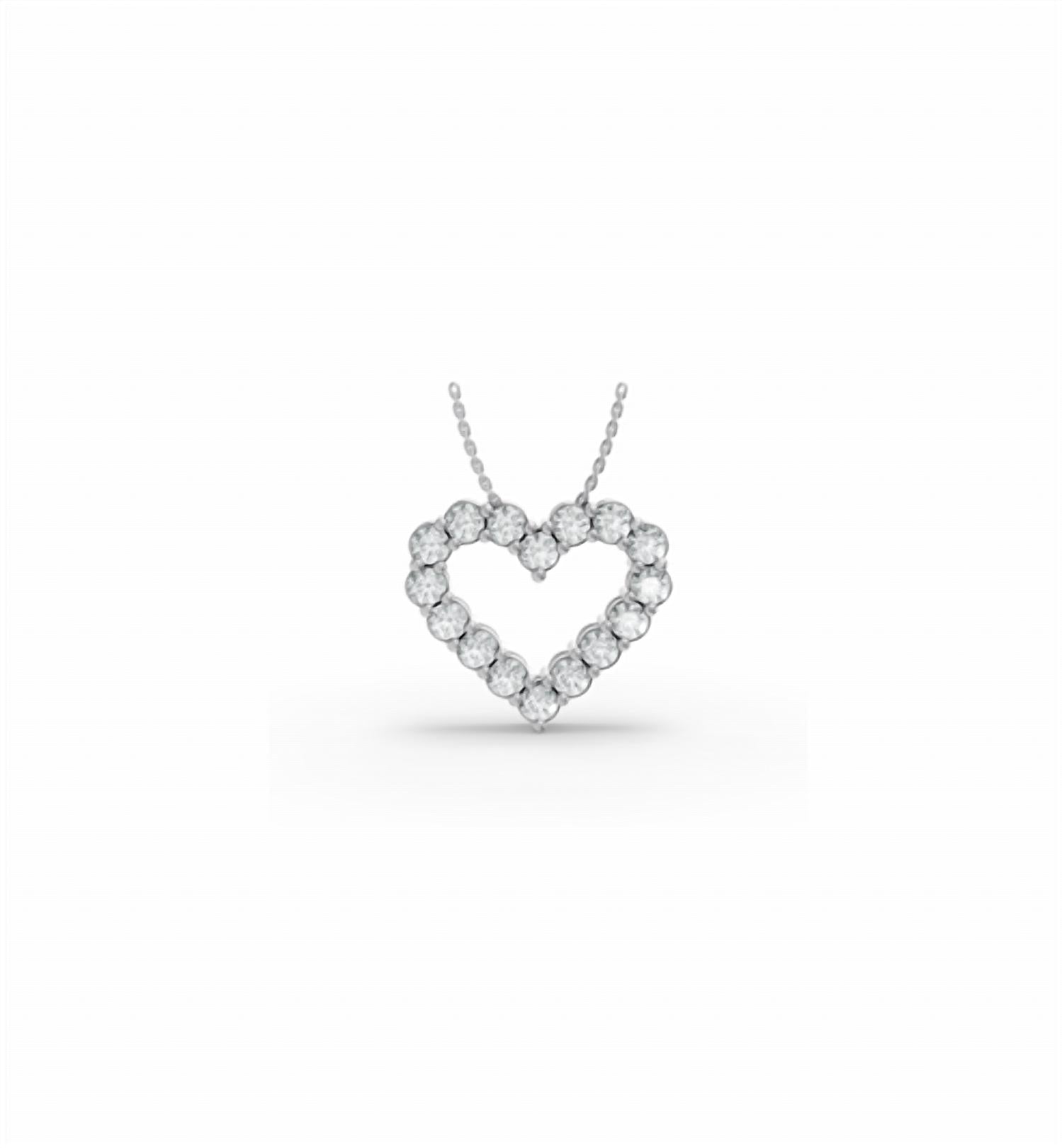 AAMIAA 925SS LAB GROWN DIAMOND HEART PENDANT WITH CHAIN 0.25CTW in silver - women's jewelry
