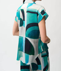 Joseph Ribkoff - Casual Abstract Short-sleeve Shirt Set