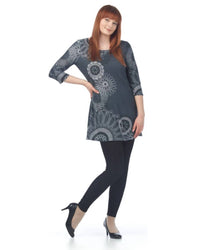 Papillon - Mandala Print 3/4 Sleeve Sweater Dress