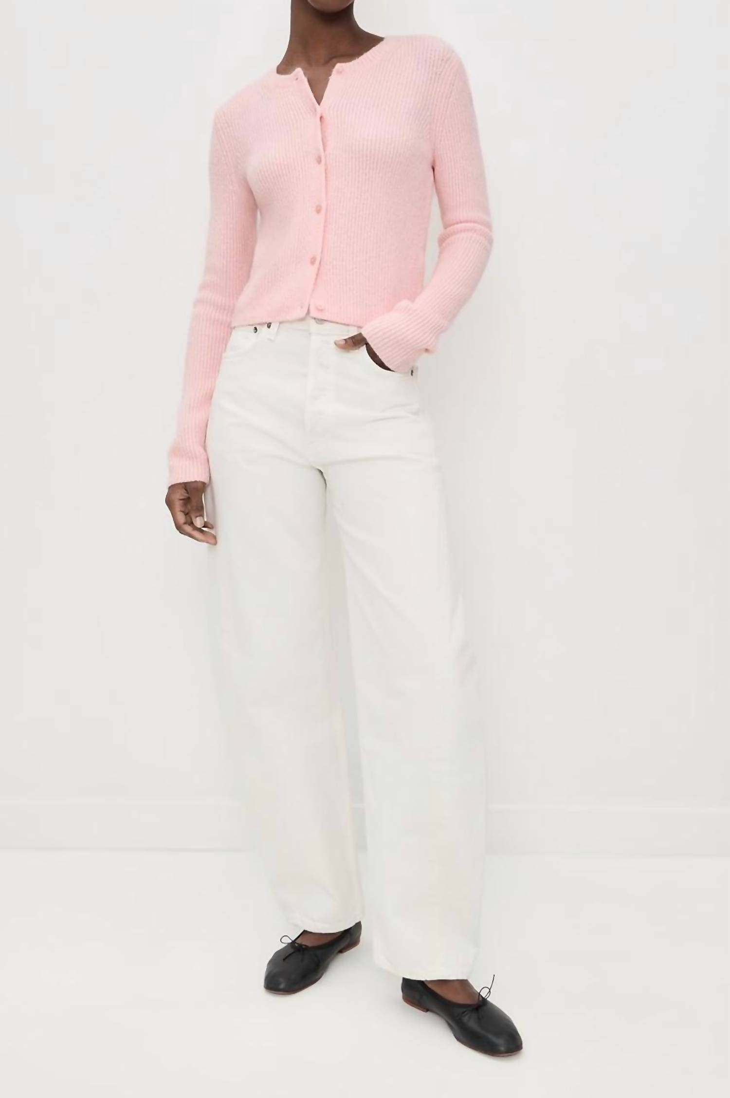 DAZE Muse Long Sleeve Cardigan in pink - women's cardigan - view 4