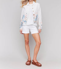 Charlie B - Printed Linen Blend Jacket