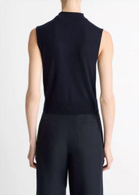 Vince Sleeveless Mock Neck Top in coastal - women's tank top - alternate view