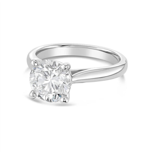 Diana M Jewels - Lab-grown Round-cut Diamond Solitaire Ring With Four-prong Setting - 5.00 Ct