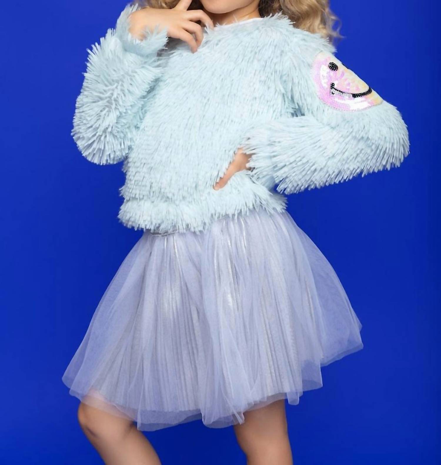 MIA Girl's Fairytale Skirt in silver - kids' skirt - detail view