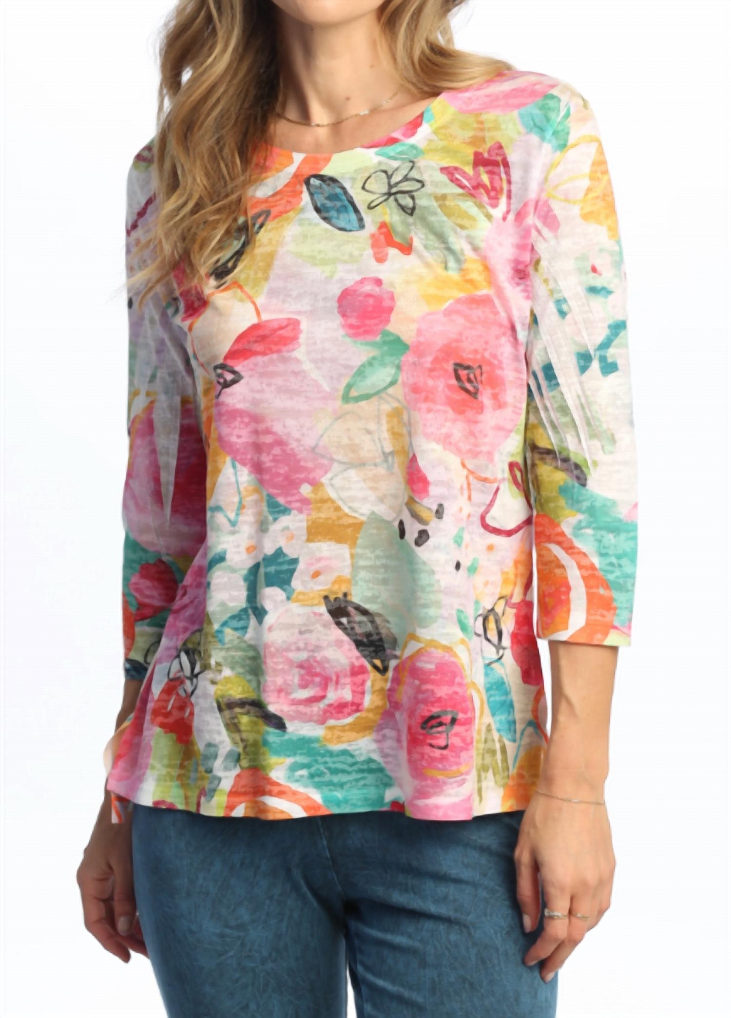 Jess & Jane - Sangria Burnout High Low Top