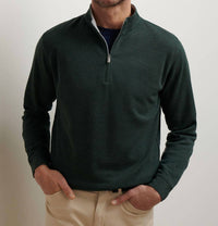 PETER MILLAR Crown Comfort Pullover in deep verdant - men's sweater