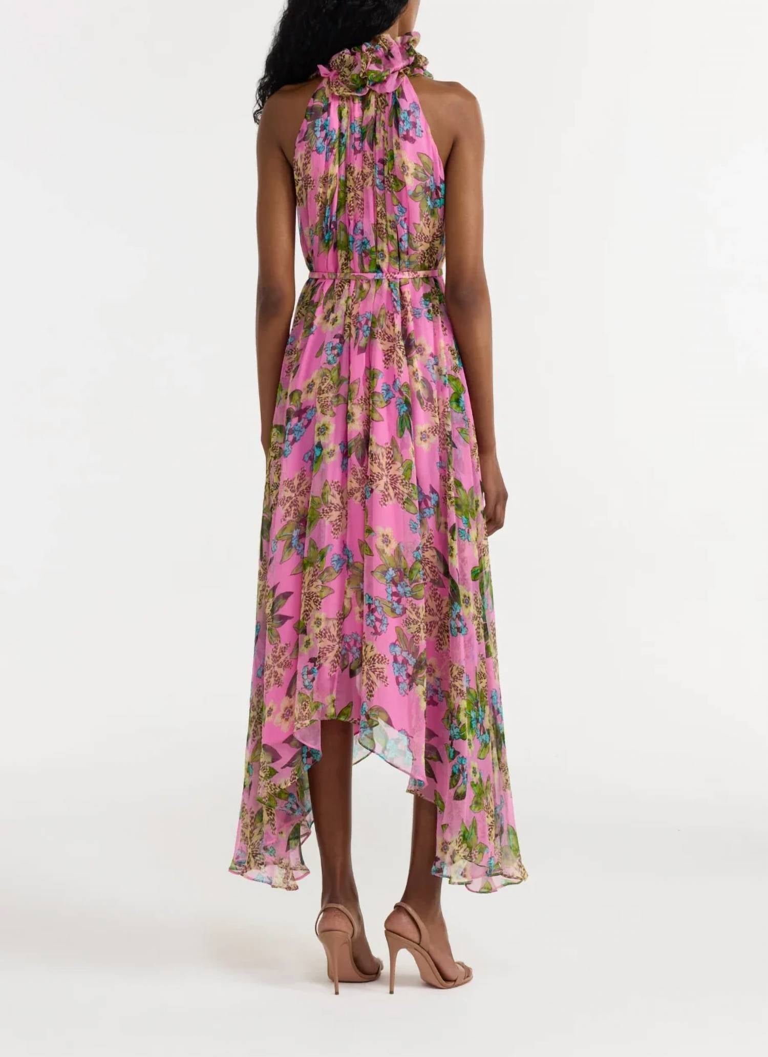 Saloni - Iris Ruffle Maxi Dress