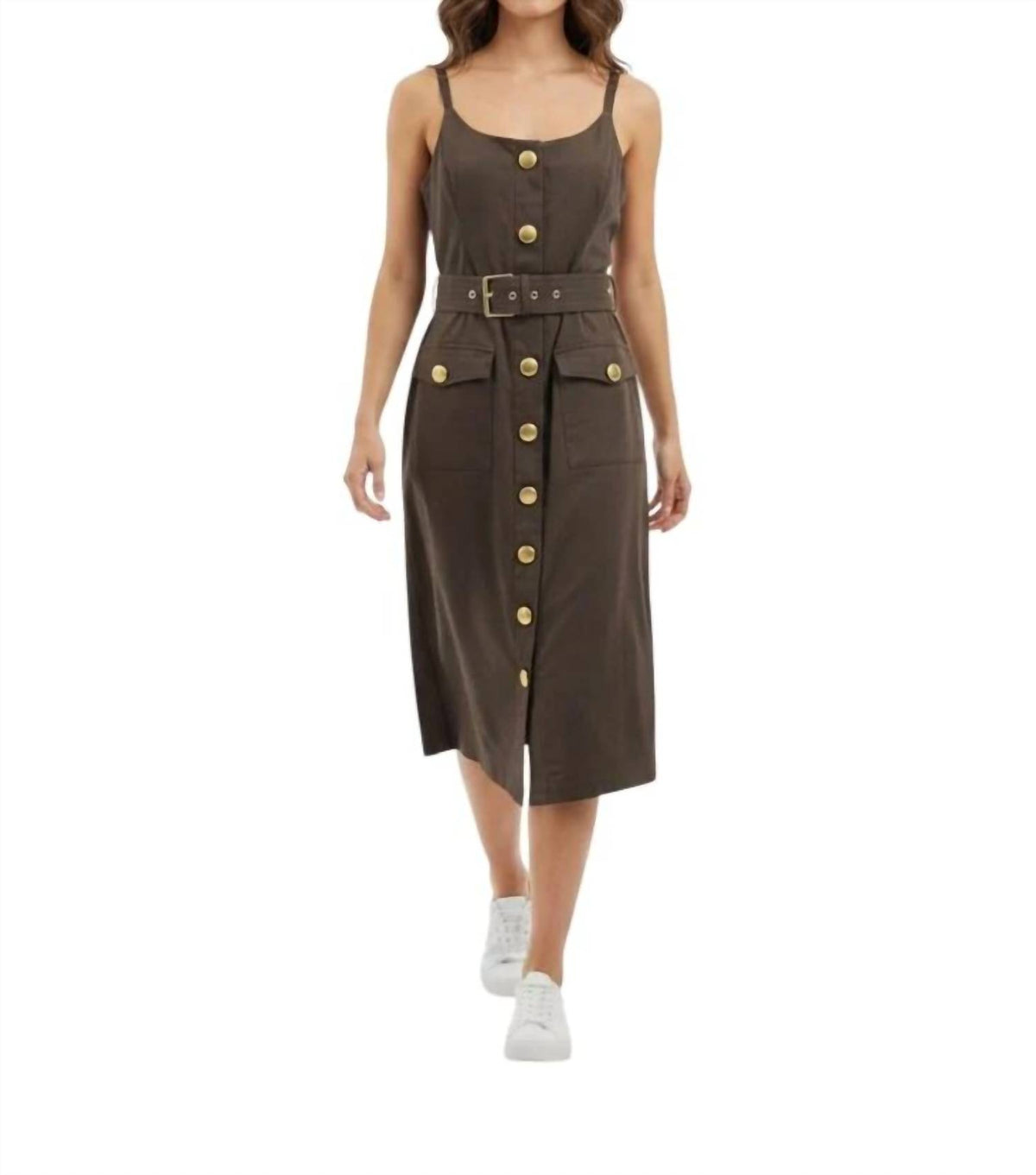 L'Agence - Ida Button Front Tank Dress