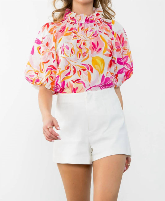 Thml - Puff Sleeve Flower Print Top