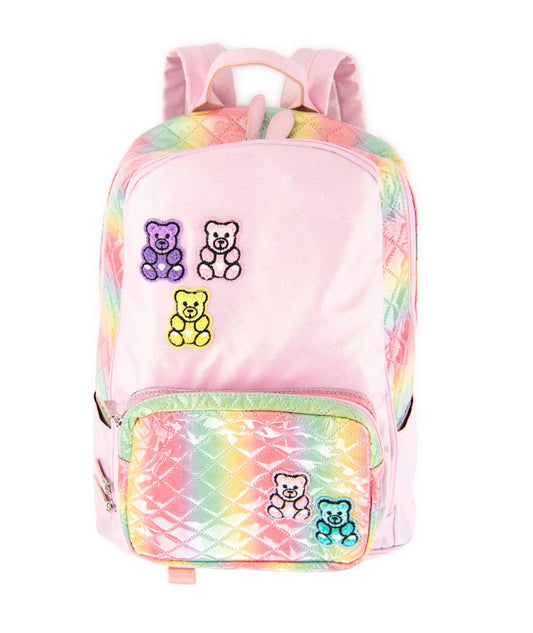 Bari Lynn - Kids Girls Galaxy Shimmer Gummy Bear Patch Backpack