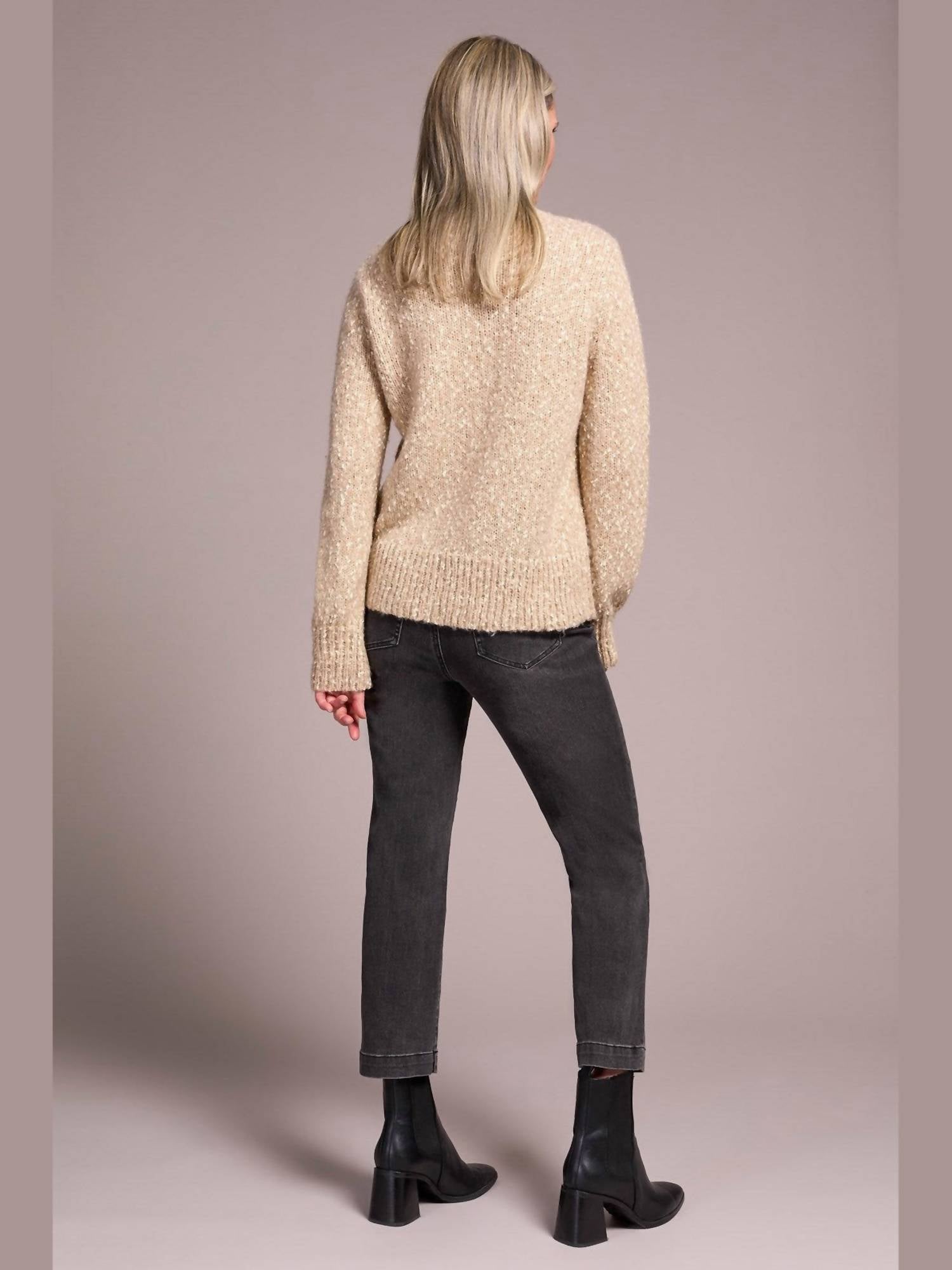 Tribal - Novelty Mix Longsleeve Mock Neck Sweater