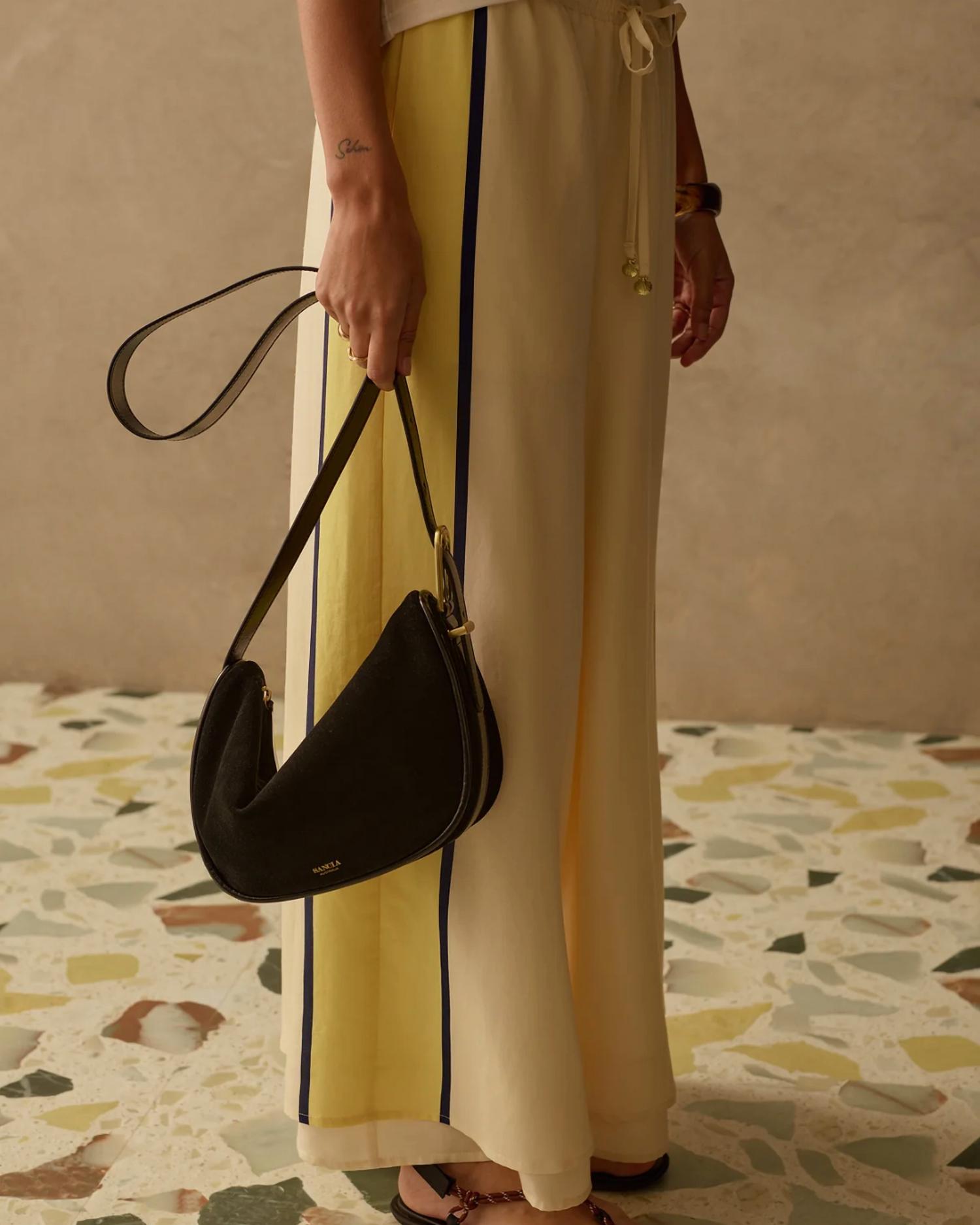 Sancia Women's The Lilou Pants in butter yellow - women's pants - detail view