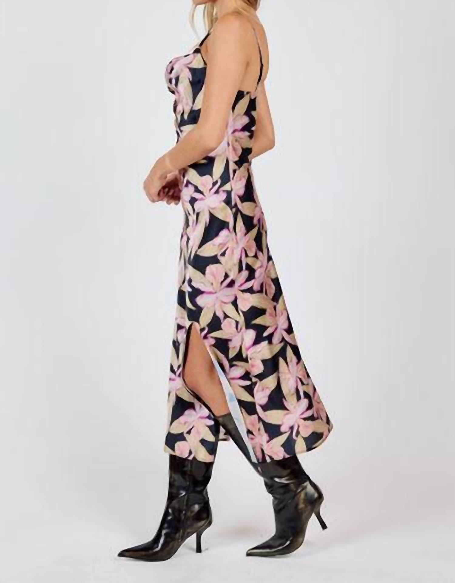 Sadie & Sage - Candlelight Cowl Neck Midi Dress