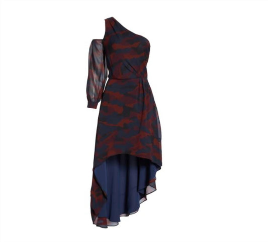 Joie - Silk One Shoulder Camo Print Asymmetrical Dress