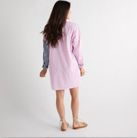 Caryn Lawn - Contrast Stripe Mini Dress