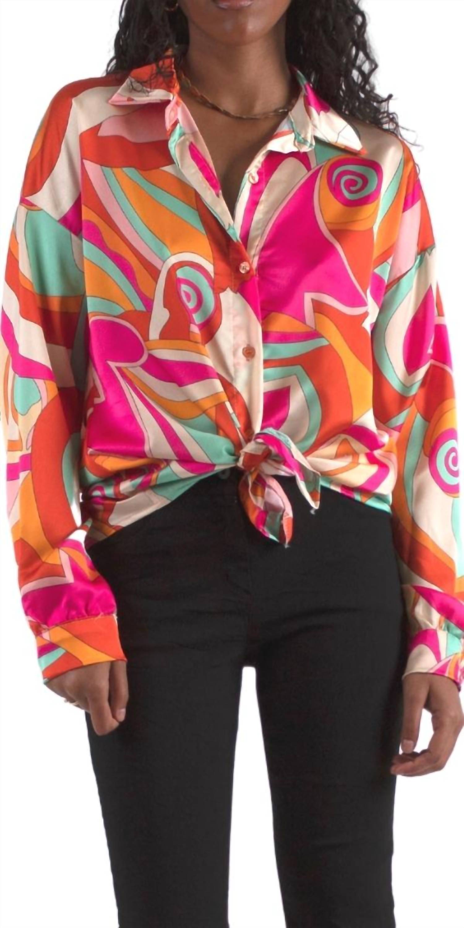 Gigi Moda - Discoteca Long Sleeve Button Down Shirt