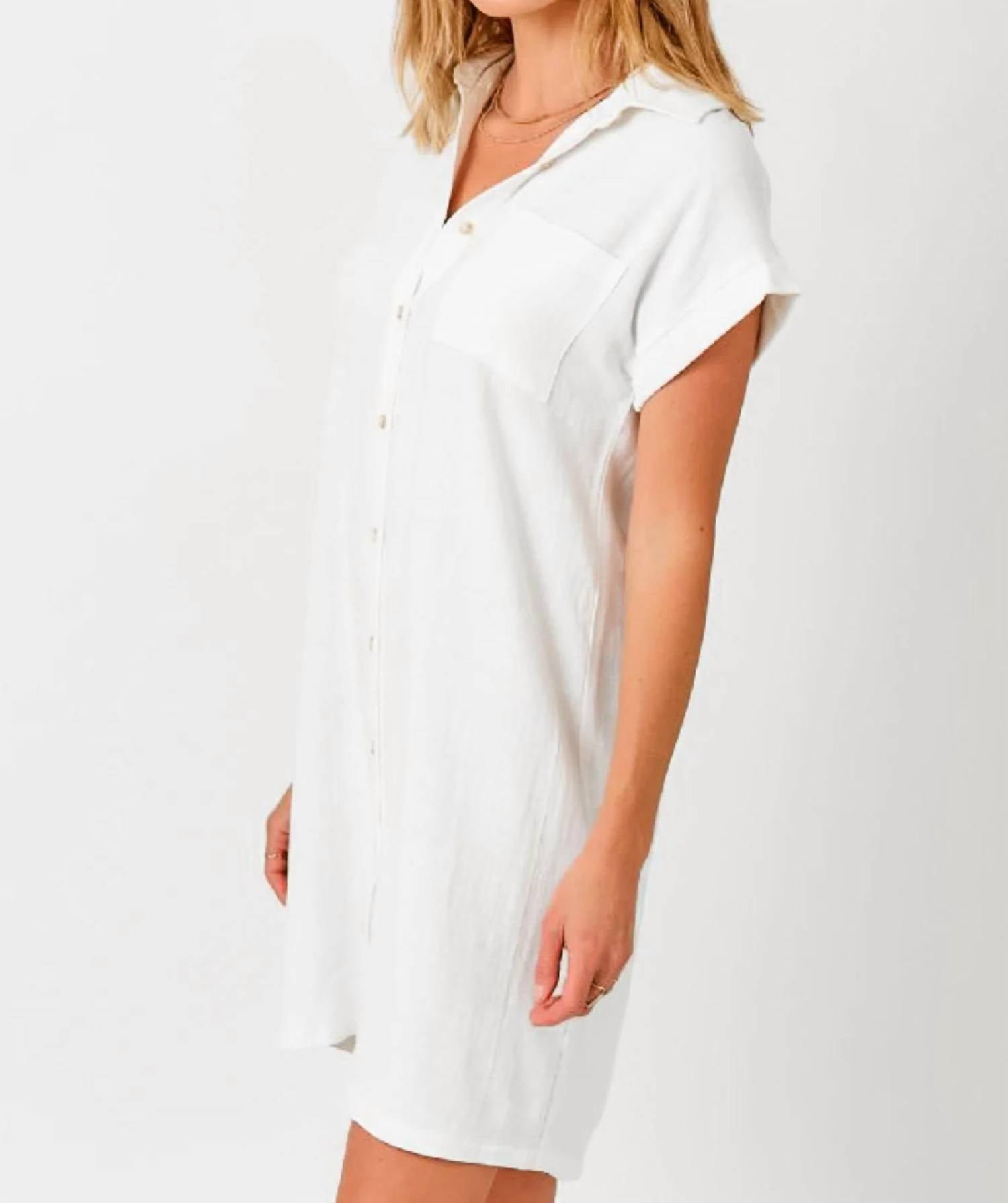 Mystree - Linen Blend Mini Dress