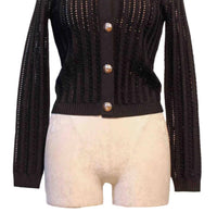 Berenice - Women's Gecko Open Weave Cardigan Top