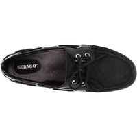 Sebago Women's Coast Two Eye Quilted Boat Shoes in black - women's flats - view 6