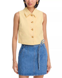 TANYA TAYLOR Parton Top in butter - women's tank top