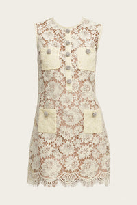 Self-Portrait - Fine Lace Mini Dress