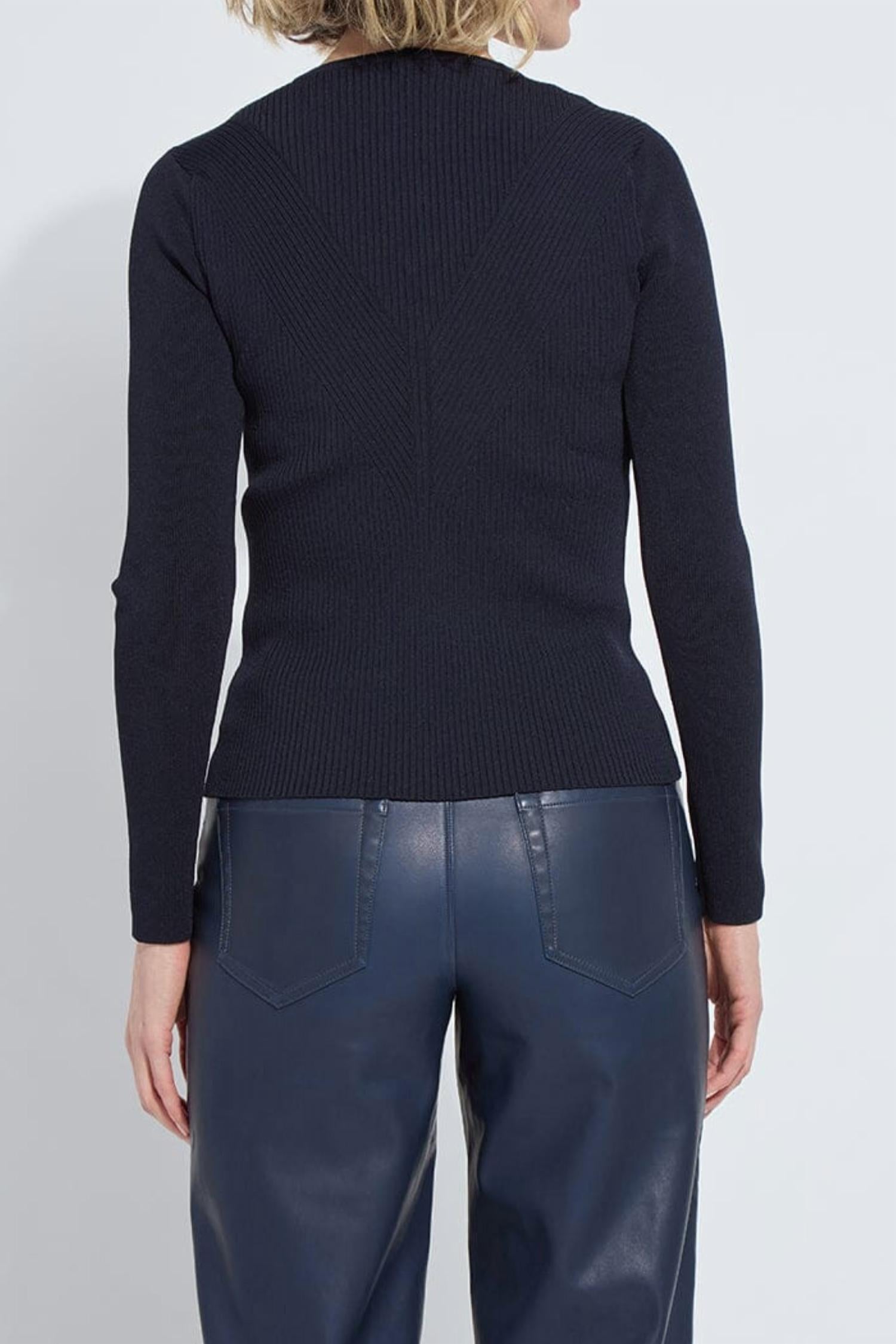 Lysse - Adette V-neck Ribbed Long Sleeve Top