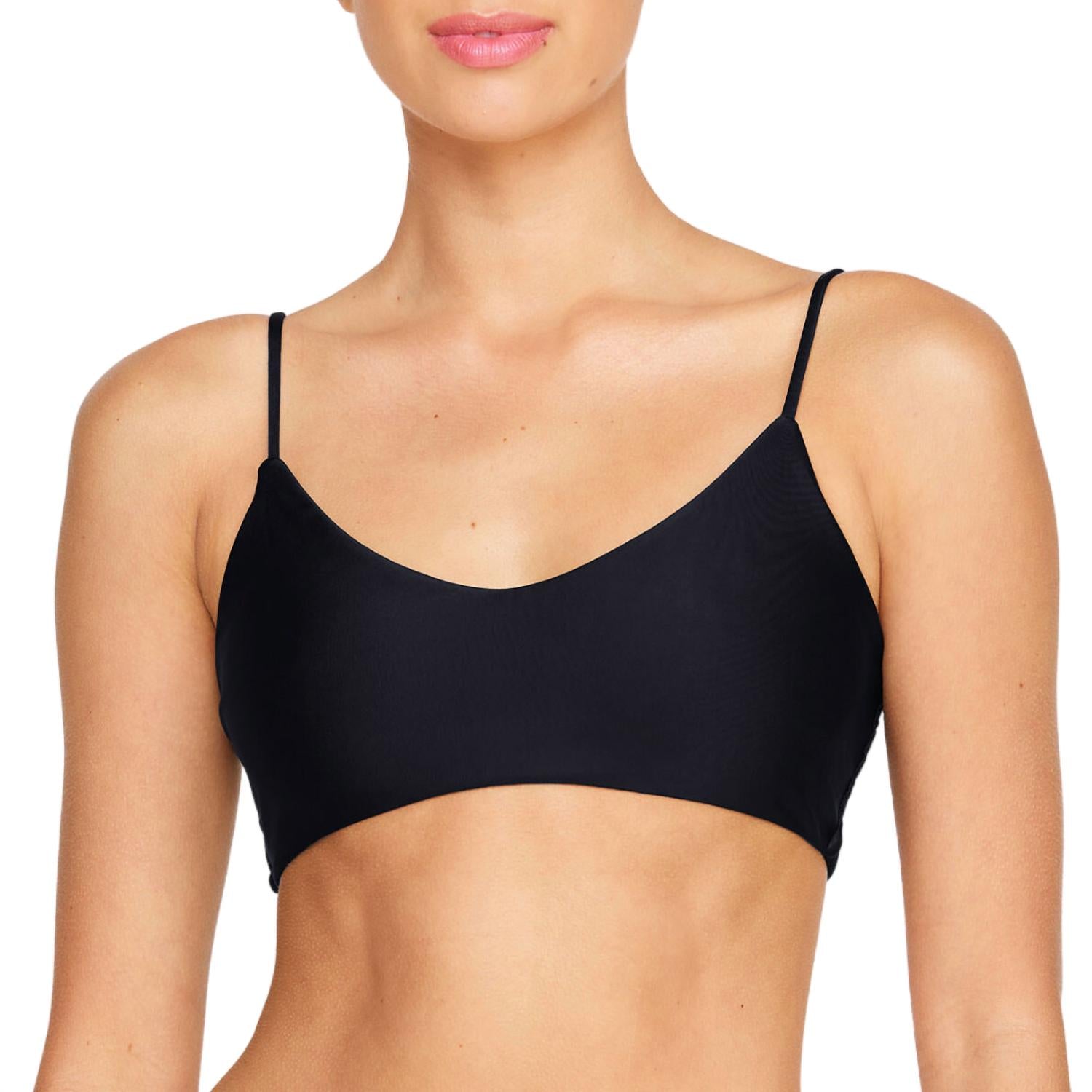 MIKOH Women's Capri Top in noir - women's swimwear