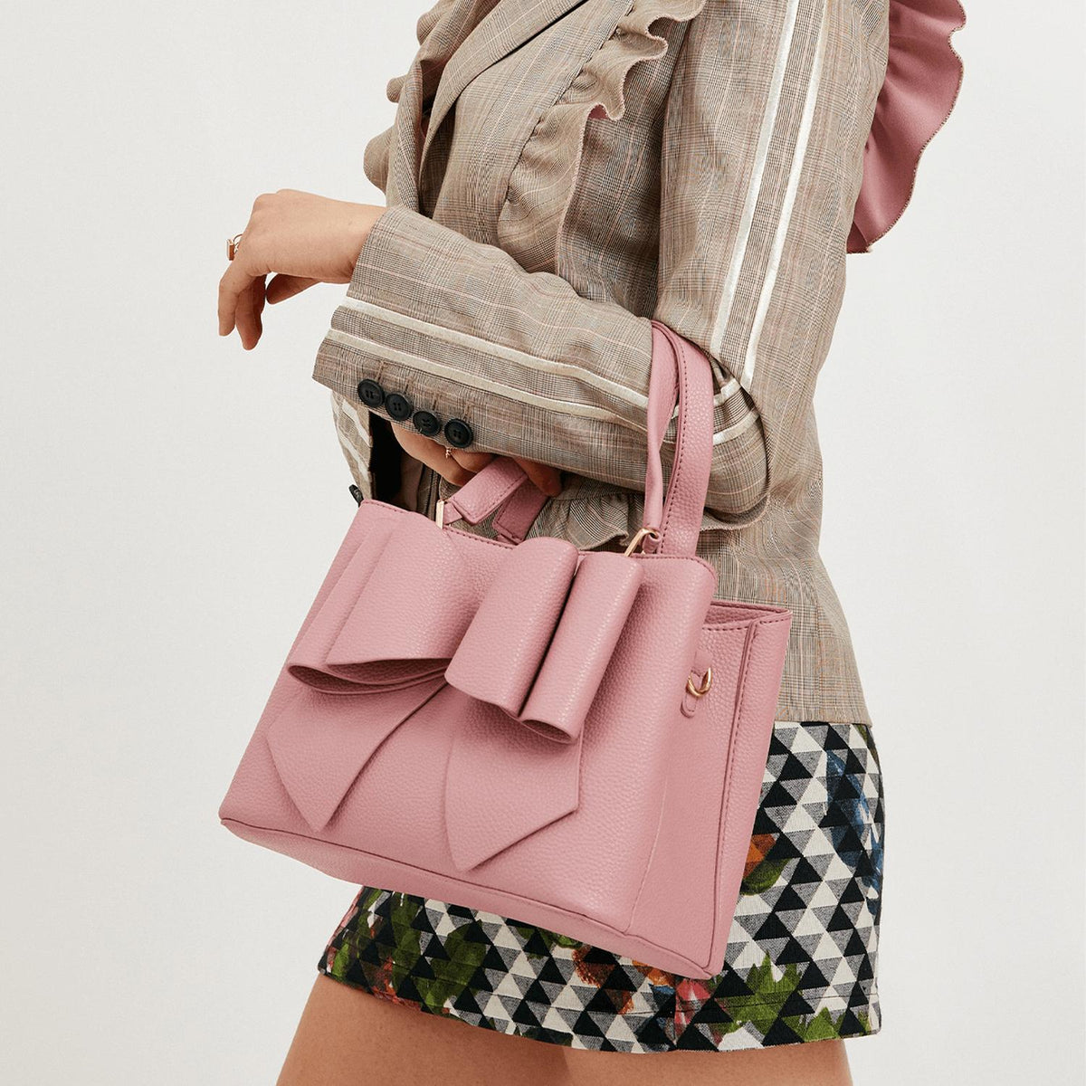 Like Dreams - Women's Jenna Bow Vegan Satchel Crossbody Bag