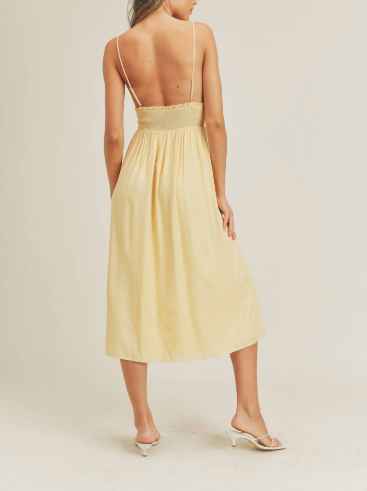Lush - Button Midi Dress