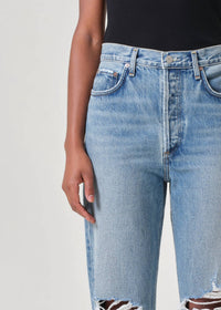 Agolde - '90s Pinch Waist Ripped High Waist Straight Leg Jeans