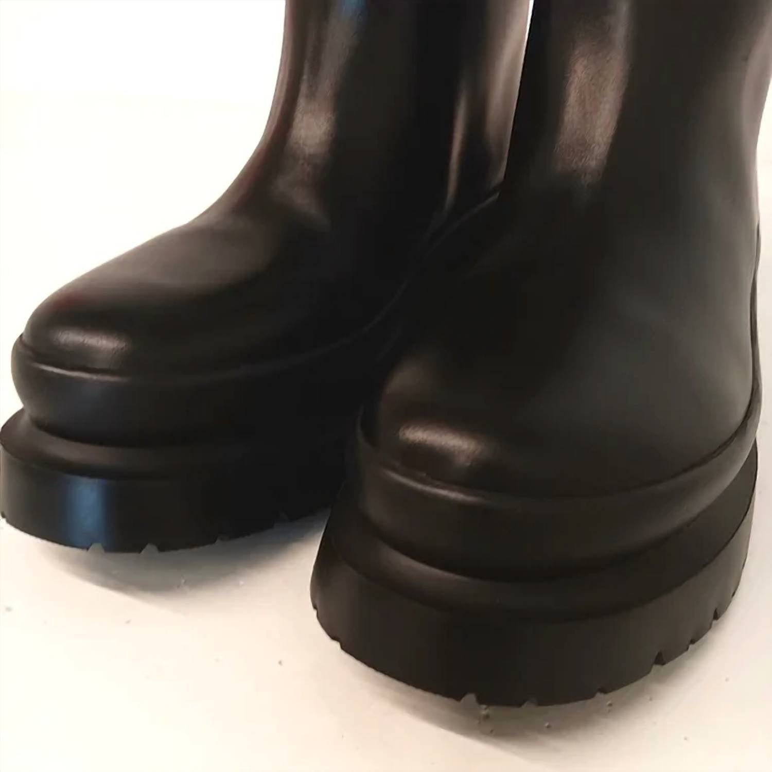Valentino Garavani Men's Rockstud Almond Toe Ankle Boots in black - men's boots - view 6